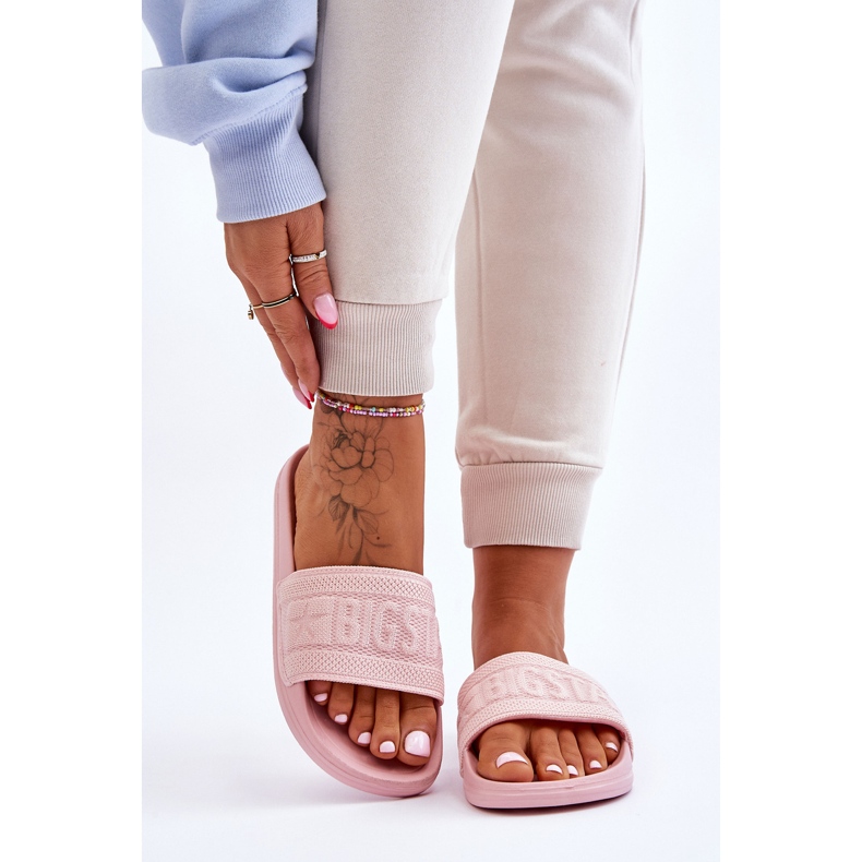 Papuci Big Star la modă pentru femei LL274A157 Roz deschis 1
