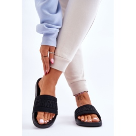 Papuci Big Star la modă pentru femei LL274A158 Negri negru 2