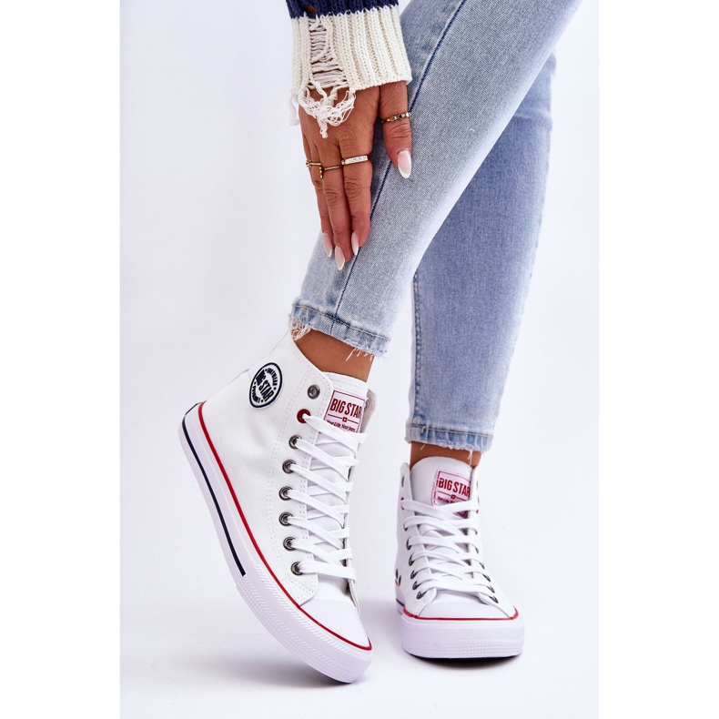 Pantofi de damă Classic High Top Big Star T274026 Alb 2