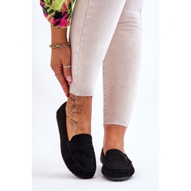 FC3 Mocasini clasici din piele intoarsa de dama negri Ivana negru 1