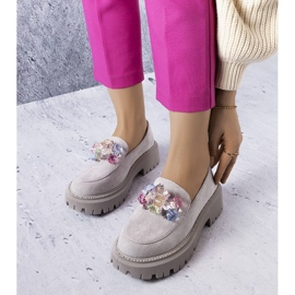 PA1 Brogues gri cu cristale de la Levasseur 1