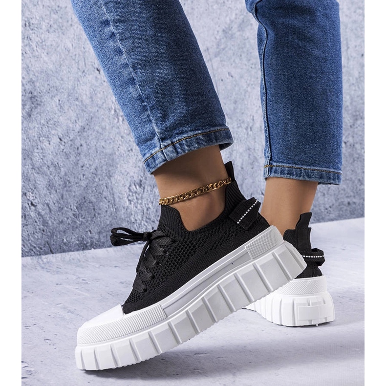 Tenisi negri cu platformă Dubeau negru 1