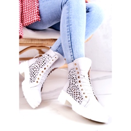 FILIPCZYK Cizme albe din piele ajurata Aileen 2 FILIPCZYK Cizme albe din piele ajurata Aileen 2