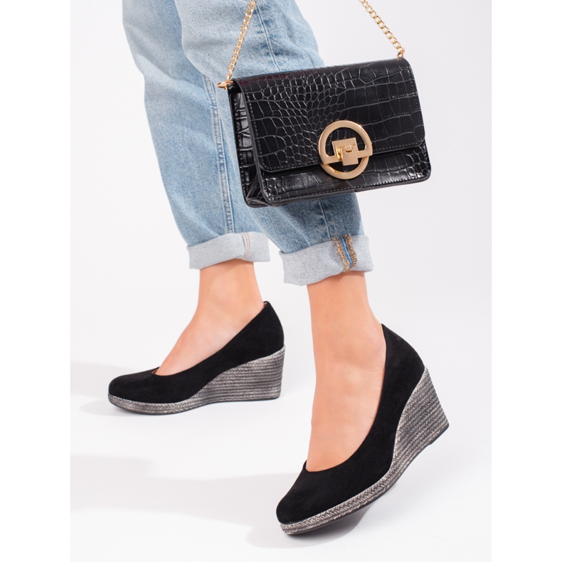 W. Potocki Pompe cu pană negre de damă Potocki negru 1