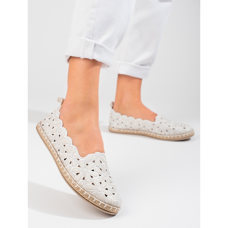 W. Potocki Balerini ajurat de damă Potocki alb 1