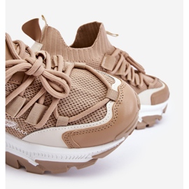 PS1 Pantofi de damă cu șosete, bej închis, Keaton 2 PS1 Pantofi de damă cu șosete, bej închis, Keaton 2