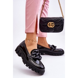 Vinceza Mocași cu platformă lăcuți pentru femei, negri Bennett negru 2