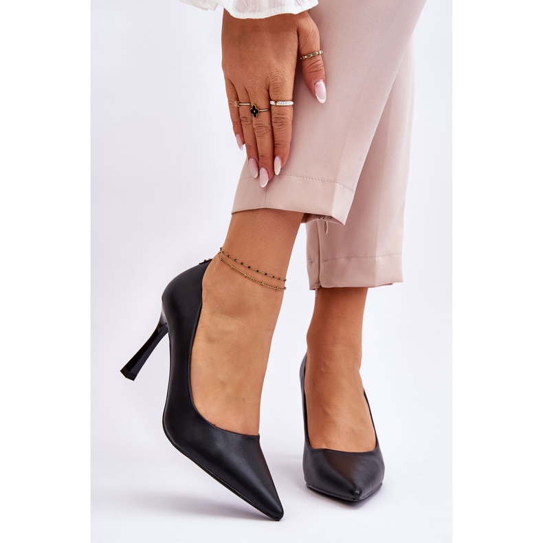 Vinceza Tocuri clasice din piele negru Kelsey 1