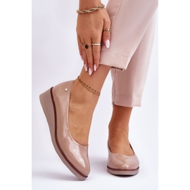 Vinceza Pompe clasice cu pană patentate Bej Paola 1