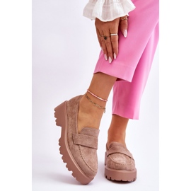 Vinceza Mocasini clasici din piele intoarsa Mocasini Bej Corrin 1