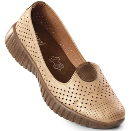 Pantofi ajurati de dama bej Jezzi RMR2270-4 1