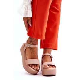 Vinceza Sandale nude Casen cu platformă groasă roz 1