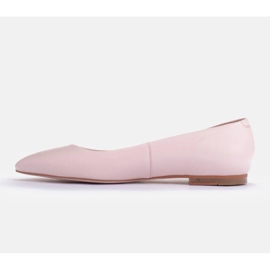 Marco Shoes Balerini din piele moale nud bej 2