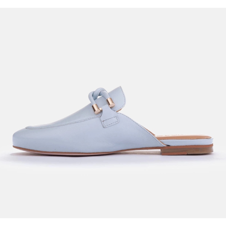 Marco Shoes Papuci cu decor albastru 2