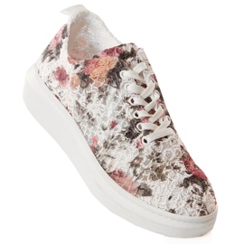 Pantofi dama din dantela cu flori multicolore Artiker 52C2480 1