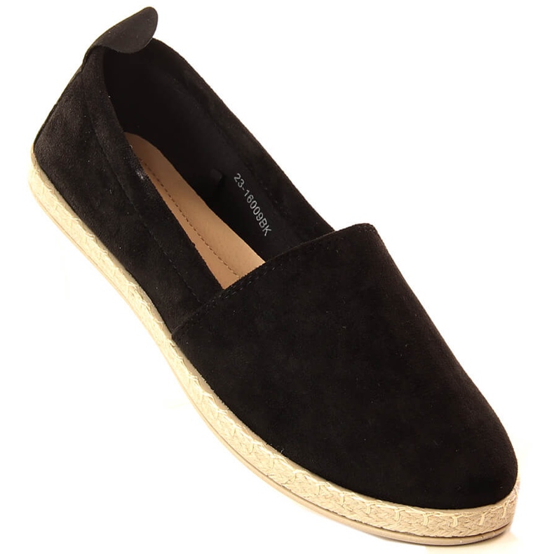 Espadrile negre pentru femei Potocki 16009 negru 1