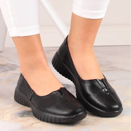 Pantofi slip-on negri de damă Jezzi RMR2270-6 negri negru 3