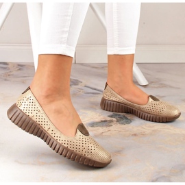 Pantofi ajurati de dama bej Jezzi RMR2270-4 3