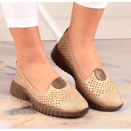 Pantofi ajurati de dama bej Jezzi RMR2270-4 4