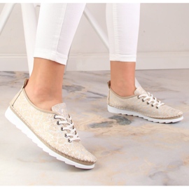 Pantofi sport de dama lejeri din piele bej Artiker 52C0691 2