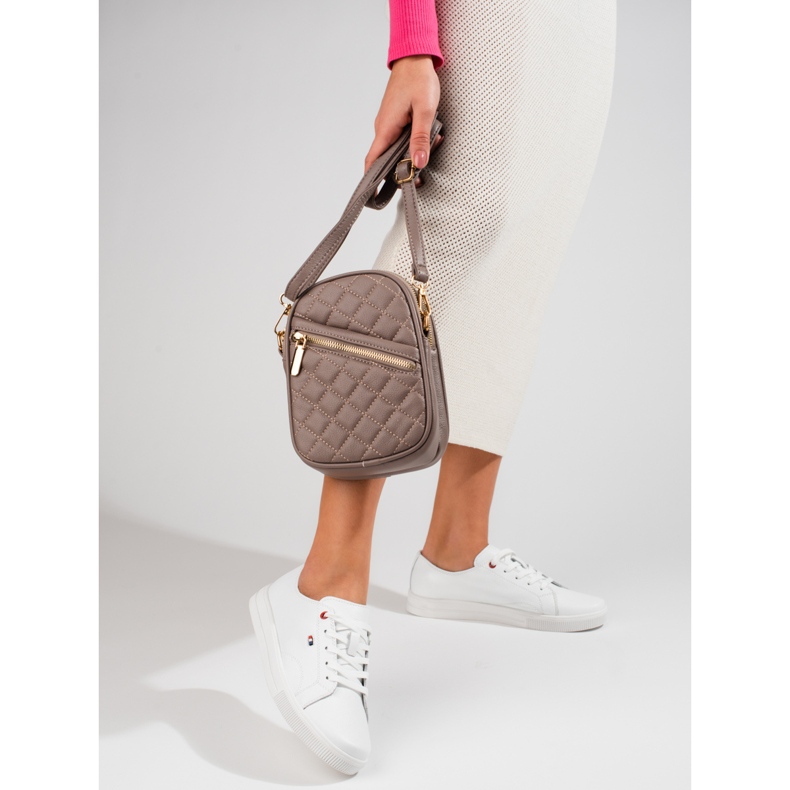 Tenisi albi Vinceza de dama din piele 2