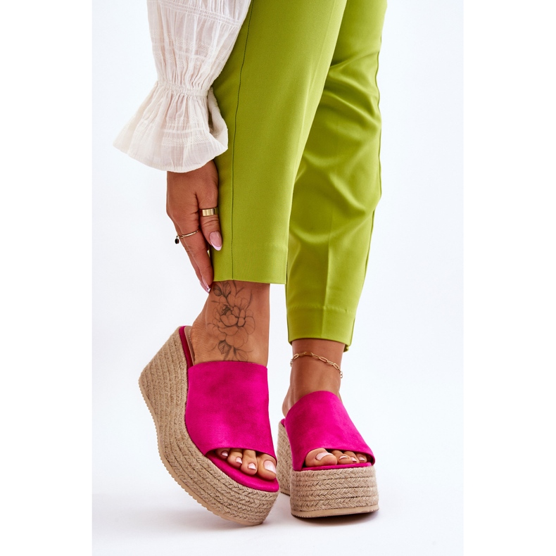 FS1 Flip-flops de damă cu platformă, fucsia Ysabel roz 1