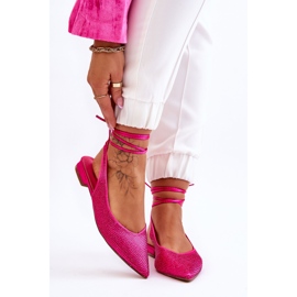 Balerini Legați Cu Strasuri Fuchsia Mavis roz 1