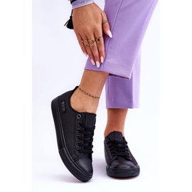 Pantofi de damă din piele Big Star KK274011 Negri negru 2