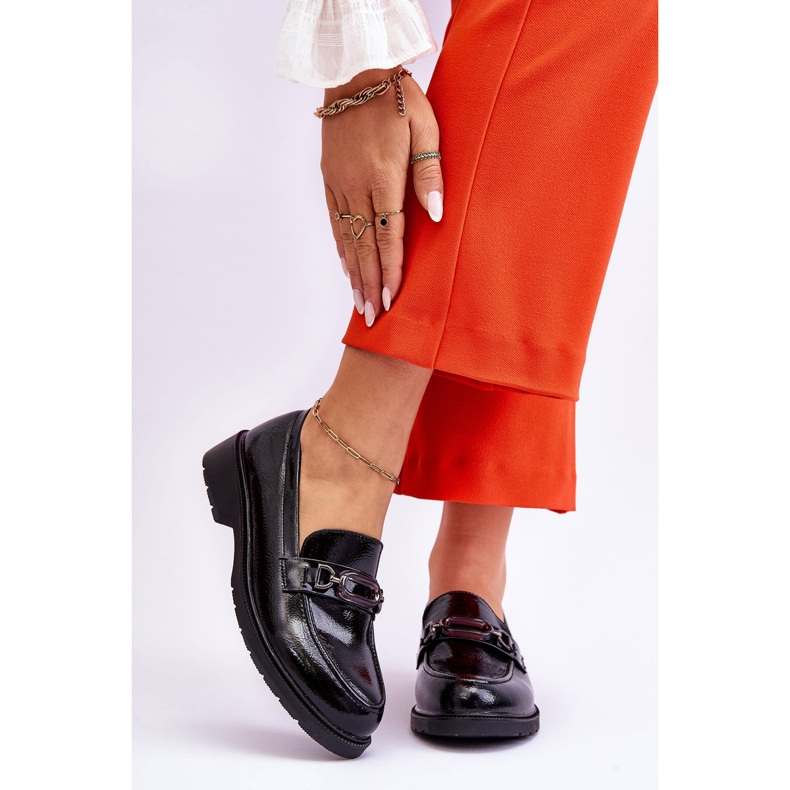 S.Barski Mocasini Lacuiti Mocasini Cu Decorat Maura Neagra negru 1