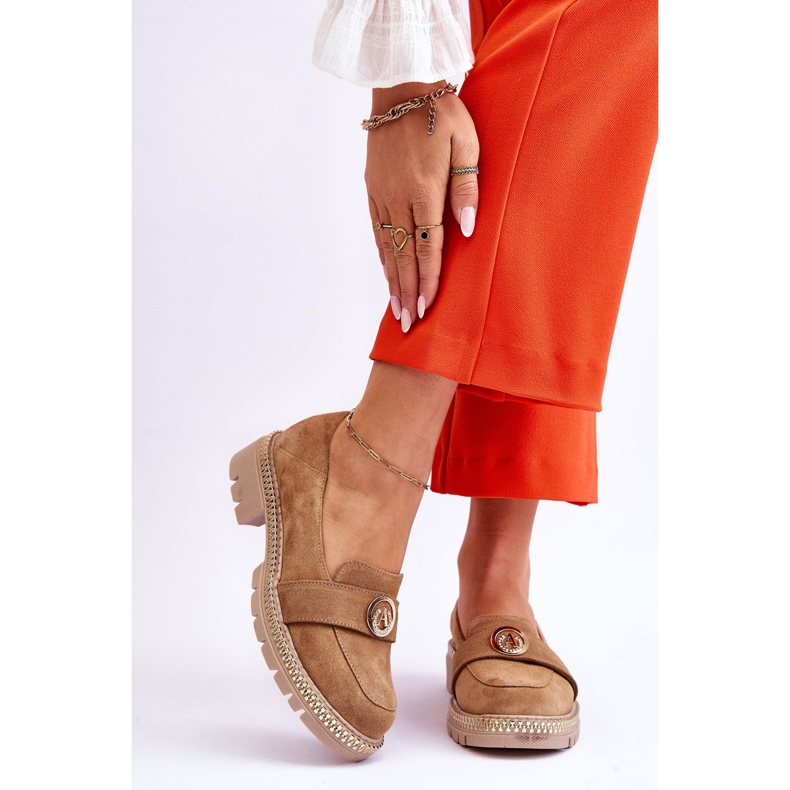 FILIPCZYK Mocasini eleganti din piele intoarsa Laverne, bej inchis 1