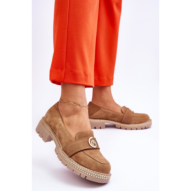 FILIPCZYK Mocasini eleganti din piele intoarsa Laverne, bej inchis 2