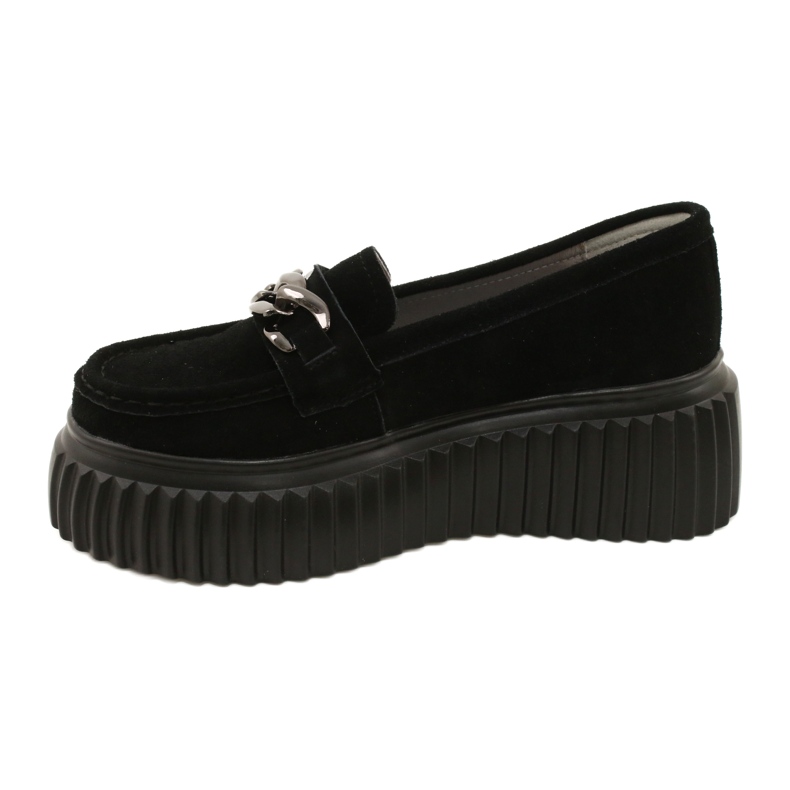 Mocasini din piele intoarsa Filippo DP4450 BK negru 2