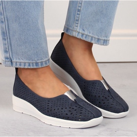 Pantofi slip-on ajurat pentru damă Jezzi RMR1840-13 gri 7
