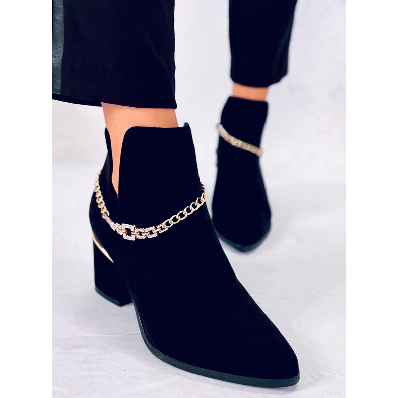 BM Cizme Virginia Black cu toc de primăvară negru 2