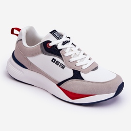 Pantofi sport pentru bărbați cu spumă cu memorie Big Star LL174235 alb-gri 1