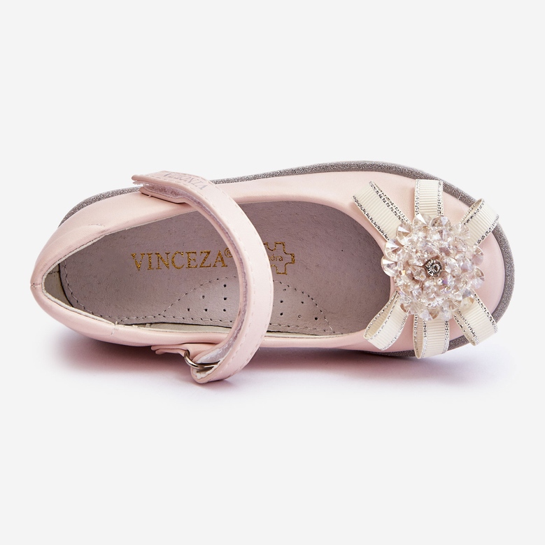 Vinceza Balerini Copii Velcro Cu Floare Decorativă Roz Freya 2 Vinceza Balerini Copii Velcro Cu Floare Decorativă Roz Freya 2