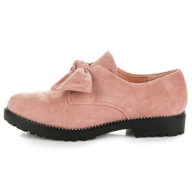 Seastar Pantofi din piele intoarsa cu fundita roz 1