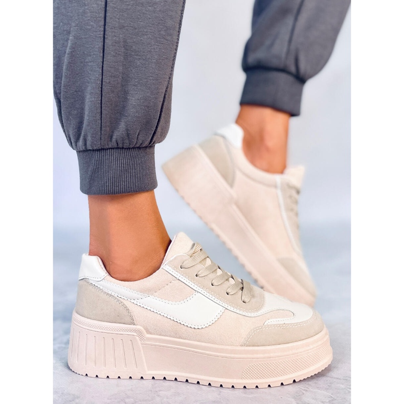 BM Adidași cu platformă Foret Beige bej 2 BM Adidași cu platformă Foret Beige bej 2