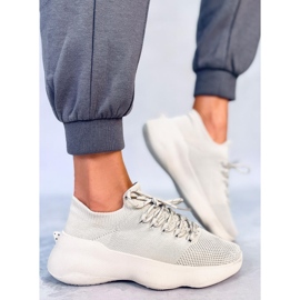 Adidași Callens cu șosete bej 2