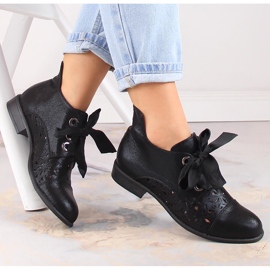 Cizme negre plate ajurate de dama Jezzi ASA142-6A negru 1 Cizme negre plate ajurate de dama Jezzi ASA142-6A negru 1