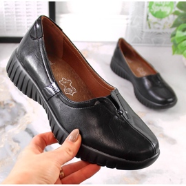 Pantofi slip-on negri de damă Jezzi RMR2270-6 negri negru 4