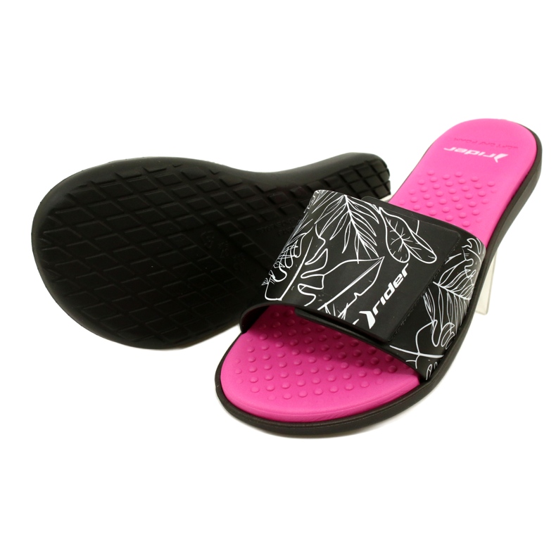 Papuci de piscina Rider 83331 AD447 alb negru roz 4 Papuci de piscina Rider 83331 AD447 alb negru roz 4