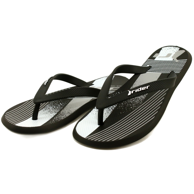 Papuci barbati Rider 83419 AH973 Negru/Alb 4