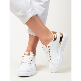 Adidasi Shelovet albi cu talpa groasa 2