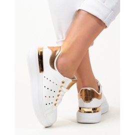 Adidasi Shelovet albi cu talpa groasa 1