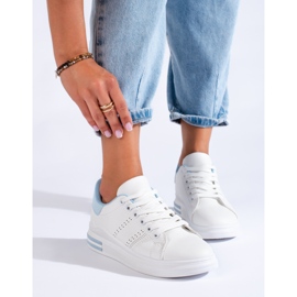 Pantofi sport albi adidași pe platforma Shelovet 1