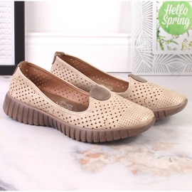 Pantofi ajurati de dama bej Jezzi RMR2270-4 6