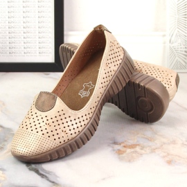 Pantofi ajurati de dama bej Jezzi RMR2270-4 7