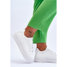 FG2 Pantofi sport comozi pentru damă cu platformă, alb Devan 6