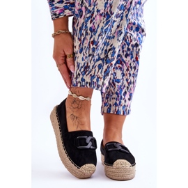 Espadrile clasice de damă cu platformă Black Maurine negru 1